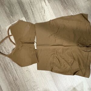 Brown Two-Piece Activewear Set